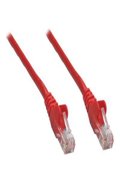 Intellinet Network Patch Cable - Cat6 - 7.5m - Red - CCA - U/UTP - PVC - RJ45 - Gold Plated Contacts - Snagless - Booted - Lifetime Warranty - Polybag - 7.5 m - Cat6 - U/UTP (UTP) - RJ-45 - RJ-45 - 342193