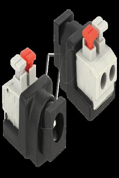 Delock Power adapter - 2 pin terminal block (F) to DC jack 5.5 x 2.1 mm (F) - 65524
