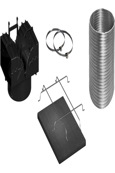 Siemens LZ11GKU13, Cooker hood recycling kit, Black, Silver, Siemens, 600 g, 263 mm, 314 mm
