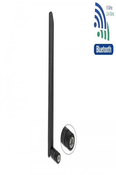 Delock WLAN 802.11 a/ax/a/b/g/n Antenna RP-SMA plug - 12636