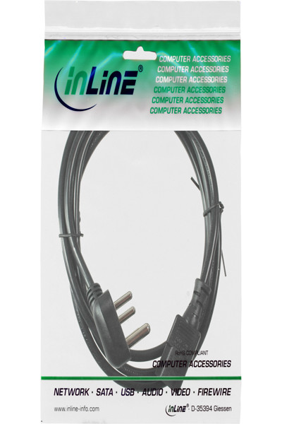 InLine Power Cable Type D South Africa to C13 1.8m - 16652R