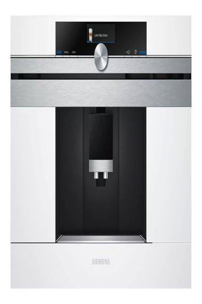 Siemens CT636LEW1 - Espressomaskin - 2,4 L - Kaffebønner - Innebygd kvern - 1600 W - Rustfritt stål - Hvit - CT636LEW1