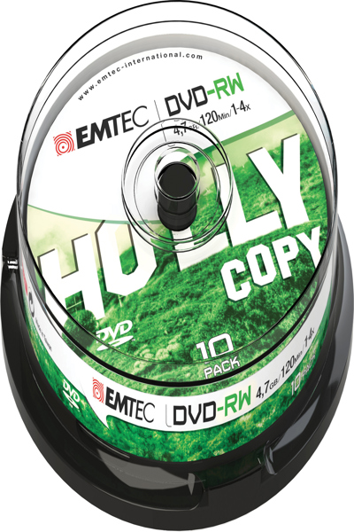EMTEC ECOVRW47104CB - DVD-RW - Cakebox - 10 pc(s) - 4.7 GB - ECOVRW47104CB