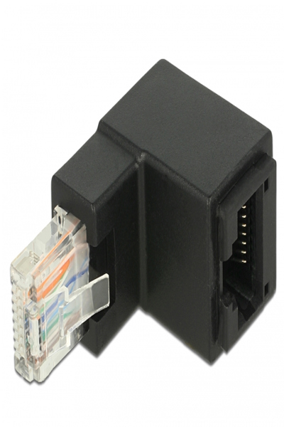 Adaptateur réseau Delock - RJ-45 (M) coudé vers RJ-45 (F)