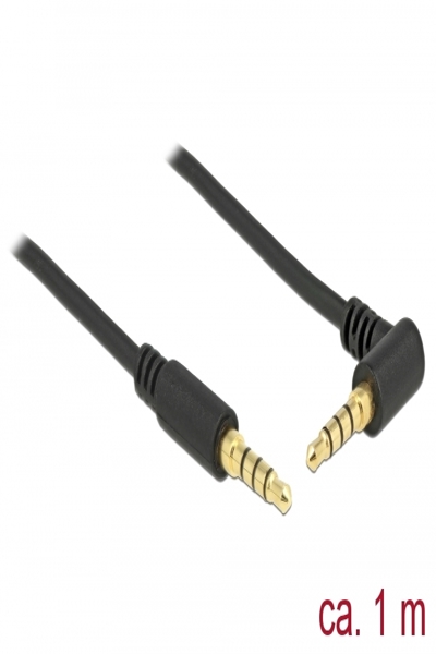 Delock Audio cable - 4-pole mini jack male to 4-pole mini jack male angled - 85610
