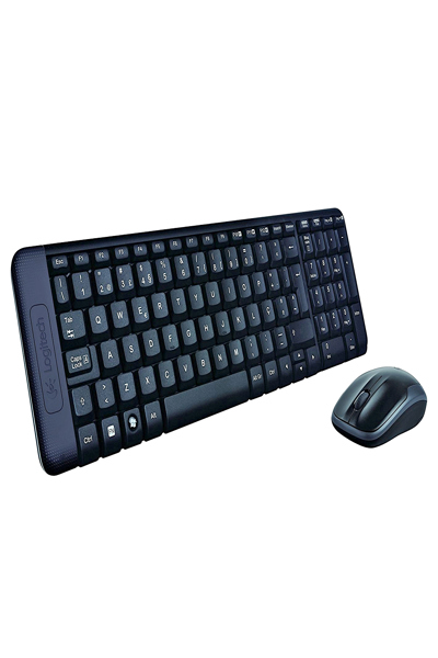 Logitech Wireless Combo MK220 - Full-size (100%) - Wireless - USB - Black - Mouse included - 920-003159