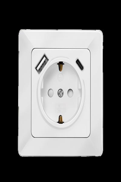 LogiLink PA0253 In-Wall Socket with 2 USB Charging Ports - PA0253