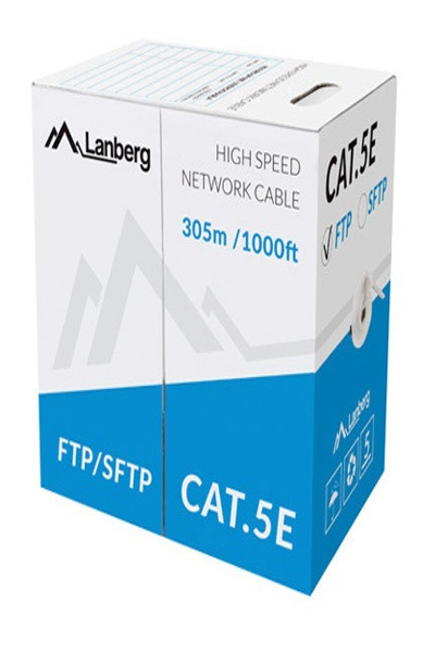 Lanberg LCS5-11CU-0305-S - 305 m - Cat5e - S/FTP (S-STP) - Grey