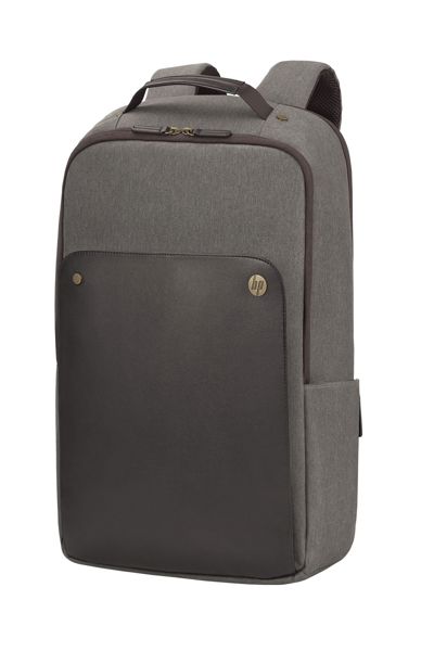HP 15.6 Executive Brown Backpack: Fabric, Notebook Compartment