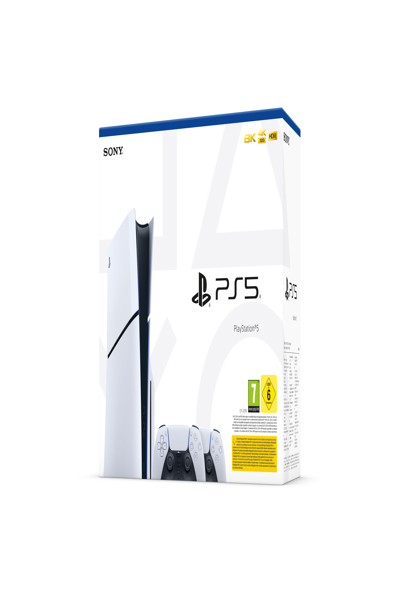 Sony PlayStation 5 Slim Console with Two DualSense Wireless Controllers Bundle
