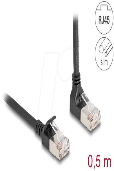 Delock Nätverkskabel - RJ-45 (M) uppvinklad till RJ-45 (M) rak - 80286