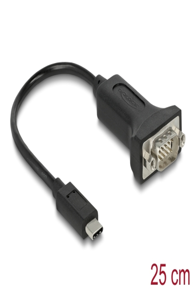 Delock Adapter USB Type-C zu 1 x Seriell RS-232 D-Sub Stecker - Adapter - Digital - 64307