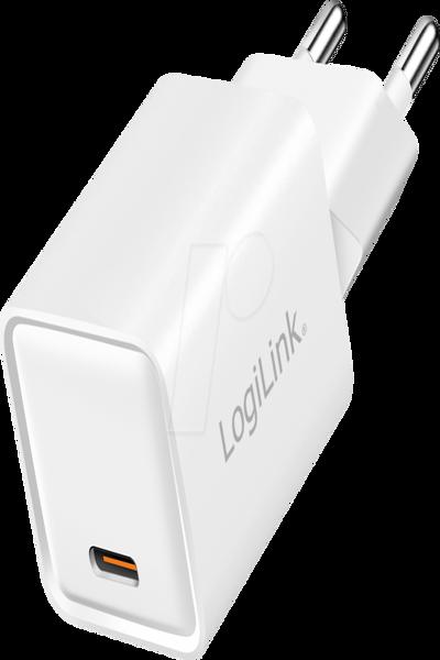 LogiLink PA0355 - USB-Ladegeraet 20 W 5-12 V 1x USB-C PD+QC 3.0 GaN weiÃƒÅ¸ - PA0355