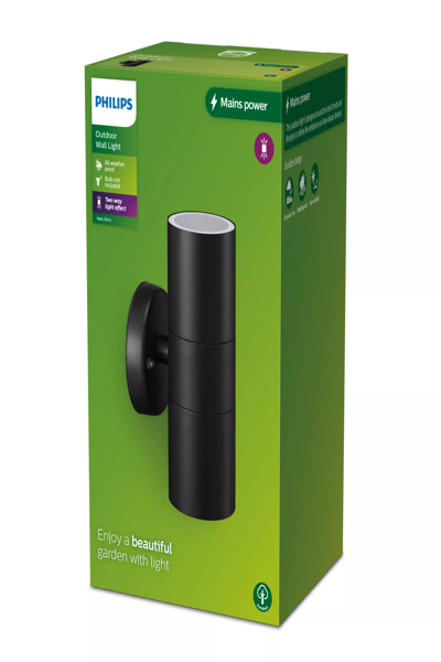 Philips Kylis Wandleuchte up/down 2x max. 25W exkl. LM schwarz