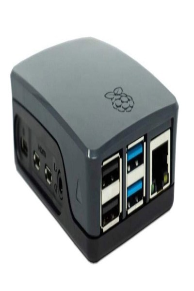 Raspberry Pi Case for Pi 4 B Black/Gray - RPI4 CASE BLK/GRY