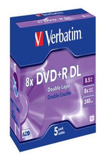 Verbatim 5 x DVD+R DL - 8.5 GB (240min) 8x - 43541