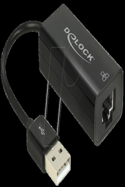 Delock Adapter USB 2.0 > LAN 10/100 Mb/s - 62595