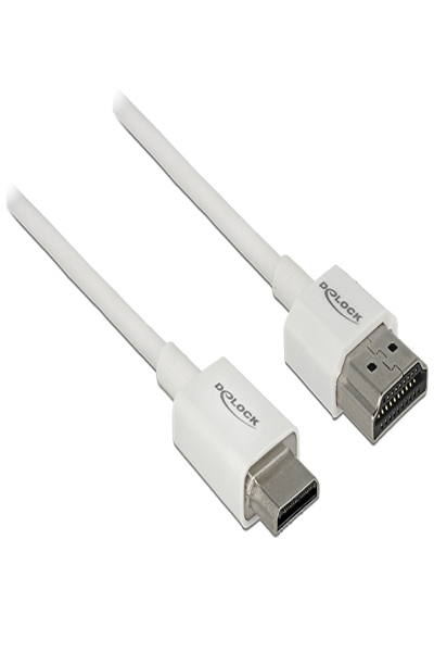 Delock Slim Haute Qualité - HDMI avec câble Ethernet