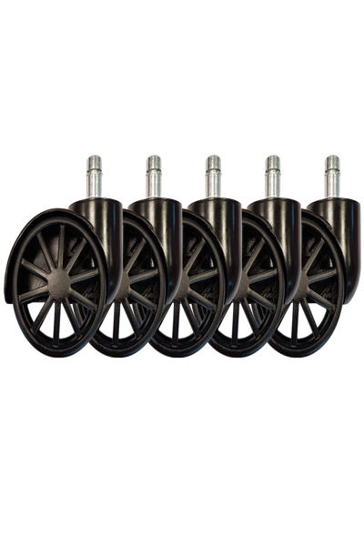 LC-Power LC-CASTERS-1BB - Castor wheels - LC-Power - with most gaming and office chairs - Black - Plastic - 5.8 cm - LC-CASTERS-1BB
