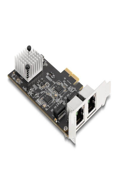 Delock PCI Express x2-kort till 2 x RJ45 5 Gigabit LAN RTL8126 - 81261