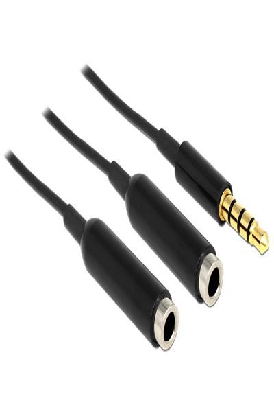 Delock Audio splitter - 4-pole mini jack female to 4-pole mini jack male - 65575