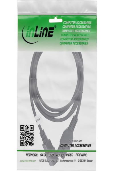 Câble d'alimentation en ligne IEC-C15/IEC-C14 pour conditions chaudes, 2 m
