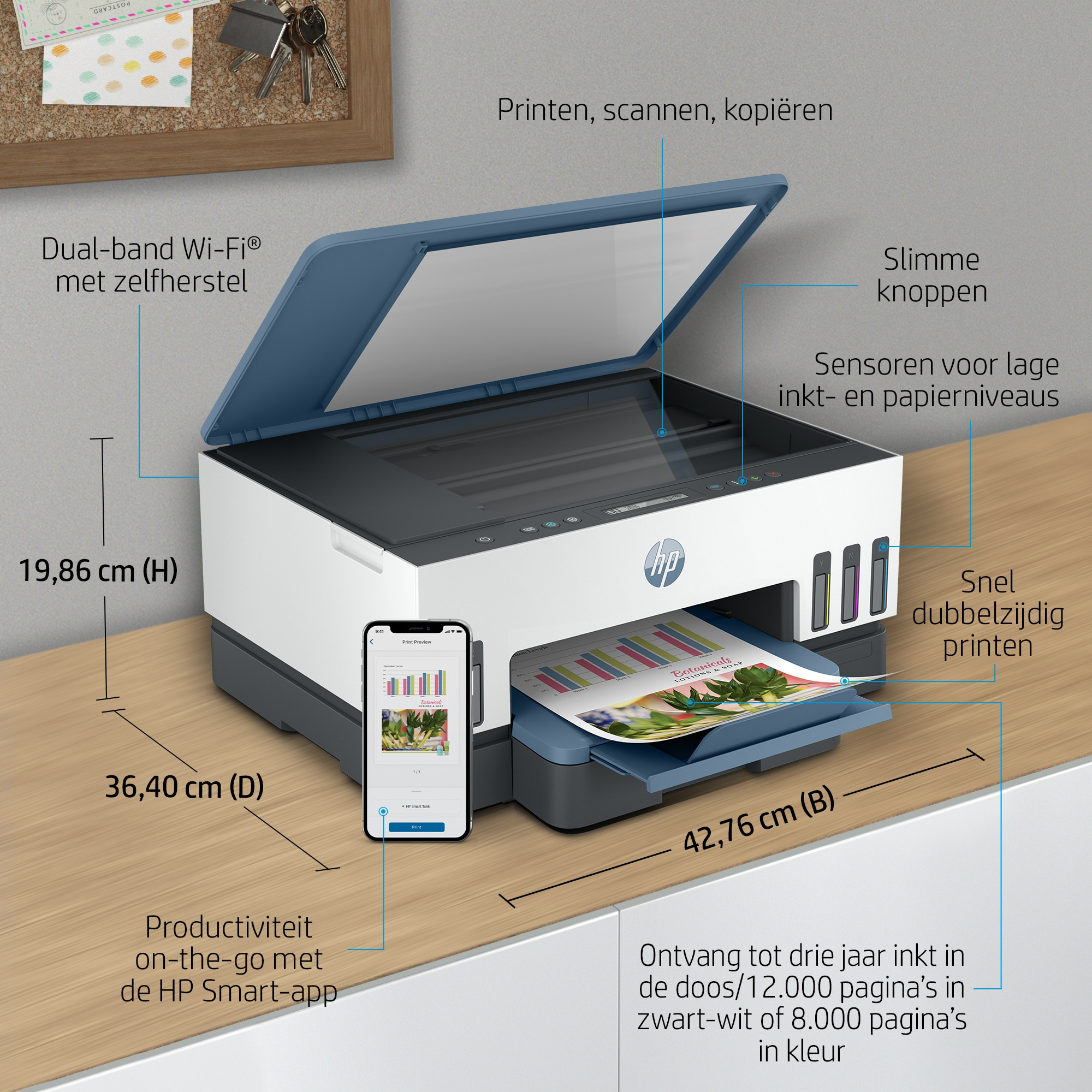 HP Printer Smart Tank 7006 All-in-One - Inkjet - Colored - 28B55A#BHC