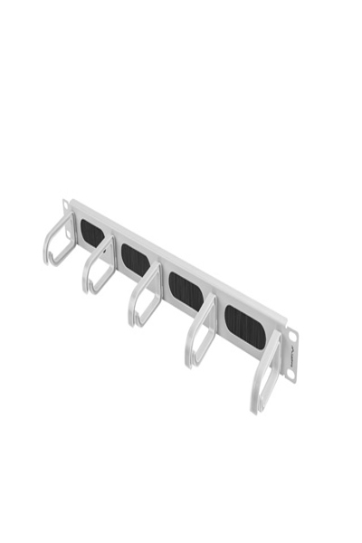Lanberg AK-1203-S - Cable management panel - Grey - Metal - Plastic - 1U - 48.3 cm (19") - 482.6 mm