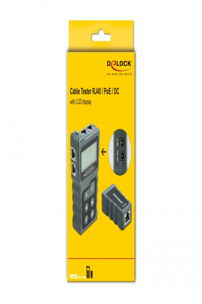 Delock LCD Cable Tester RJ45 / PoE / DC - 63110
