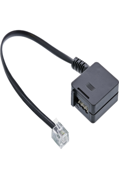 Câble adaptateur InLine TAE RJ11 6P4C mâle vers TAE-F femelle allemande 0,2 m