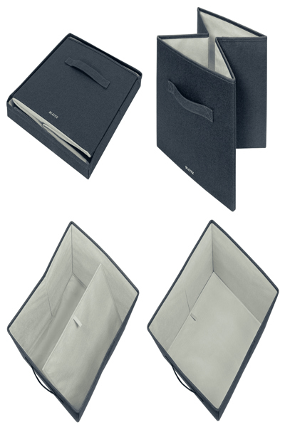 Esselte Leitz 2 Aufbewahrungsboxen grau 33.0 x 38.0 32.5 cm