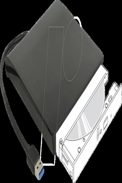 Delock 5.25" External Enclosure Slim SATA > USB 3.0 - 42636