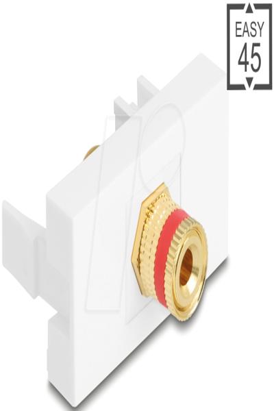 Borne de module Delock Easy 45 vers prise filetée rouge et blanc