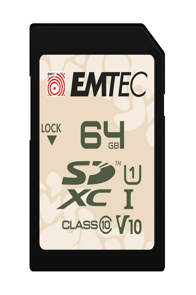 EMTEC SD UHS-I U1 V10 Outdoor - Secure Digital (SD) - ECMSD64GXCU1OR