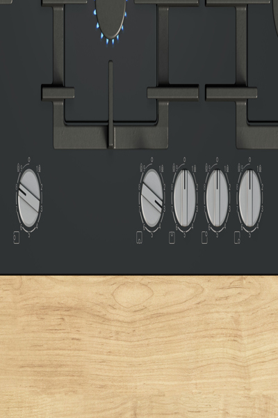 Bosch Serie 6 PPM9A6I40 hob Black Built-in 90 cm Gas 5 zone s - PPM9A6I40