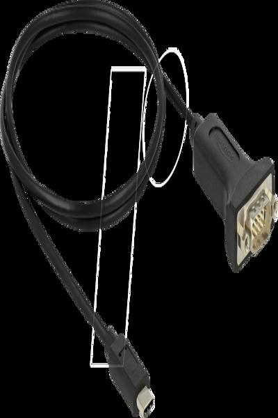 Delock USB-/seriell kabel - 24-stifts USB-C (hane) till RS-232 (hane) - 64195