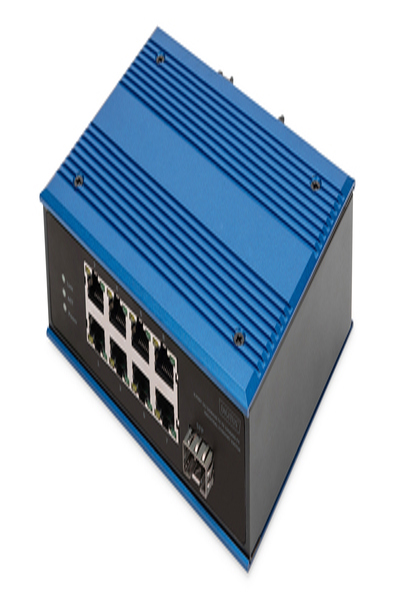 DIGITUS 8 port Fast Ethernet network switch, industrial, unmanaged, 1 SFP uplink - DN-651132