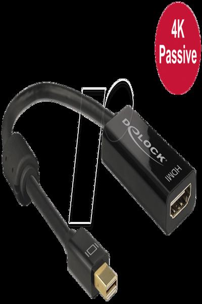 Delock 4K Passive - Adapter - Mini DisplayPort male to HDMI female - 62613