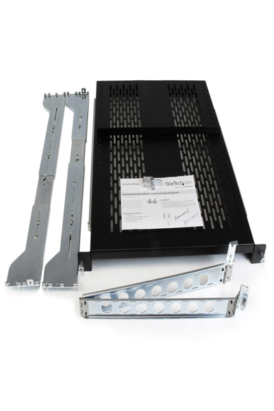 StarTech.com 2U Vented Sliding Server Rack Shelf with Cable Management Arm - UNISLDSHF19M