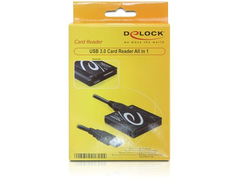 Delock USB 3.0 Card Reader All in 1 - card reader - 91704