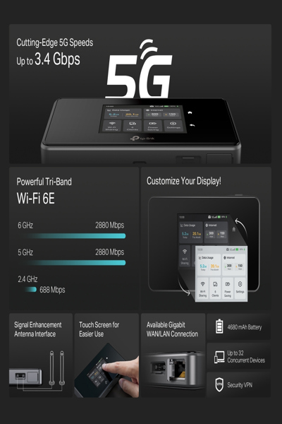 TP-LINK M8550 5G MOBILE WI-FI ROUTER - M8550(EU)