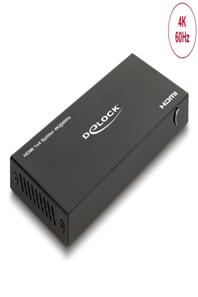 Delock HDMI-splitter 1 x HDMI-ingång till 4 x HDMI-utgång 4K 60 Hz - 18652