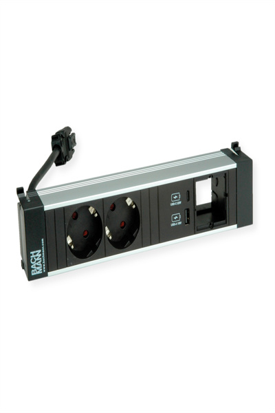 Bachmann Power Frame M 2xCEE7/3 1xCM 1xUSB A/C 22W 0.2m - 916504