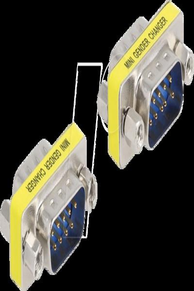 Delock Gender changer - DB-9 (M) to DB-9 (M) (pack of 2) - 66464