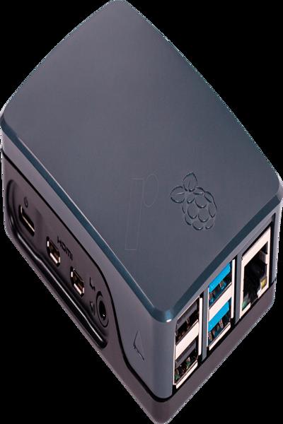 Raspberry Pi Case for Pi 4 B Black/Gray - RPI4 CASE BLK/GRY