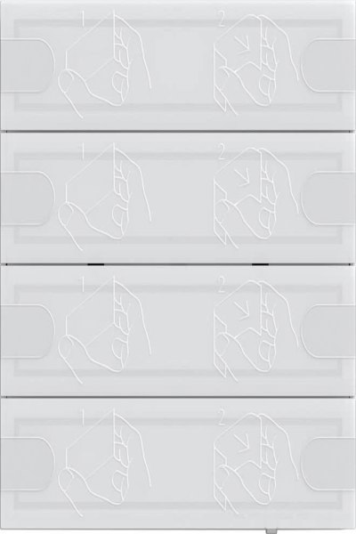 Bouton-poussoir GIRA KNX 4 comfort 4f TS4 blanc
