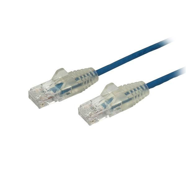 StarTech 2.5m CAT6 Cable Slim Snagless Blue - N6PAT250CMBLS