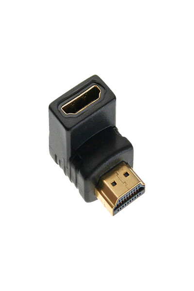 Adaptateur HDMI InLine mâle/femelle coudé vers le bas plaqué or - 4K2K