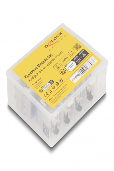 Delock Keystone-modul - RJ-45 (hona) till LSA (hona) - 87896