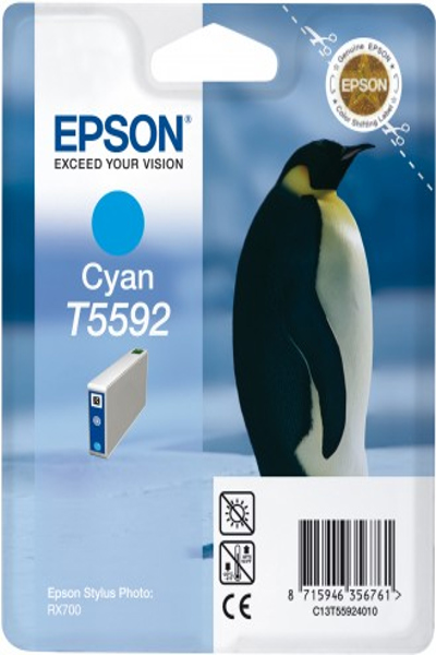 Epson Penguin Singlepack Cyan T5592 - Original - Cyan - 1 pièce(s) - Chine - 246 mm - 116 mm